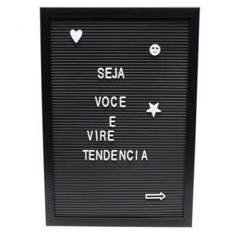 QUADRO LETREIRO PRETO