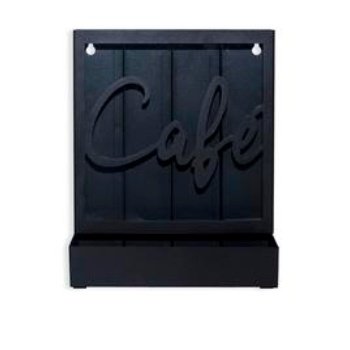 PORTA CÁPSULA CAFÉ METAL PRETO