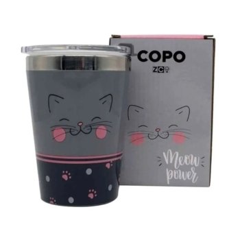 COPO TAMPA 300ML  MEOW POWER