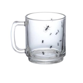 CANECA VIDRO 300ML FORMIGAS