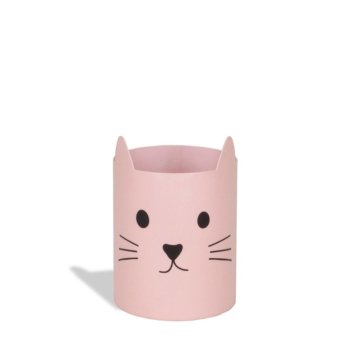 PORTA CANETA GATO ROSA