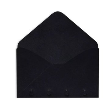 PORTA CHAVE ENVELOPE METAL PRETO