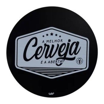 PLACA REDONDA A MELHOR CERVEJA