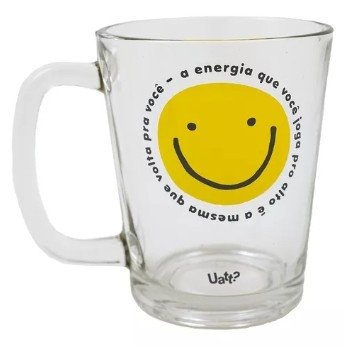 CANECA DE VIDRO SMILE A ENERGIA