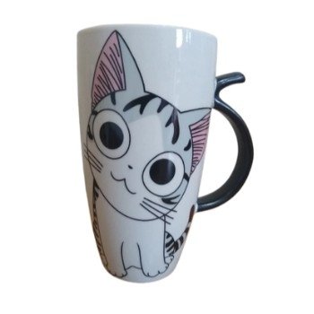 CANECA GG GATO ALÇA RABINHO PRETO