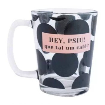 CANECA DE VIDRO HEY PSIU