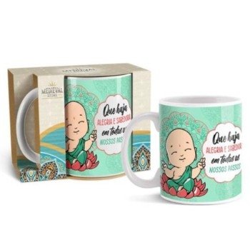 CANECA PORCELANA QUE HAJA ALEGRIA