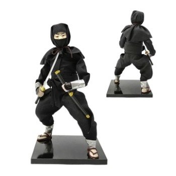 BONECO NINJA PRETO