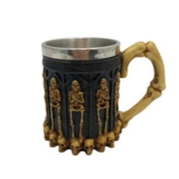 CANECA METAL  CAVEIRAS EM PÉ