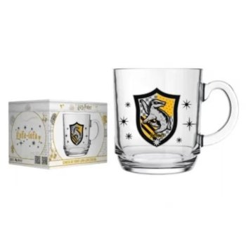 CANECA DE VIDRO HARRY POTTER CASAS LUFA LUFA