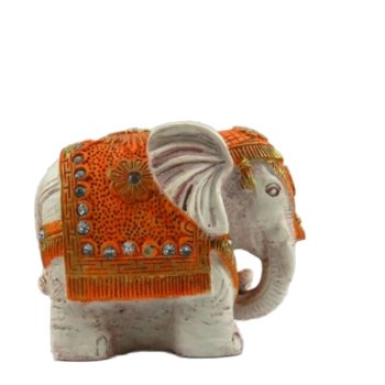 ELEFANTE C/ CRISTAIS G LARANJA