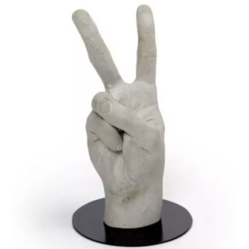 ESCULTURA CIMENTO MÃO PAZ