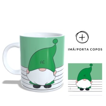 CANECA + IMÃ ELFO FÉ