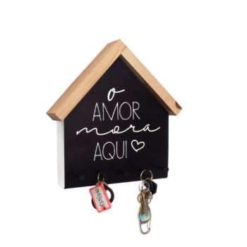 PORTA CHAVE CASA O AMOR MORA AQUI