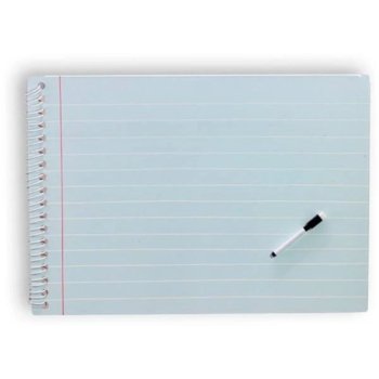 QUADRO P/ESCREVER CADERNO AZUL