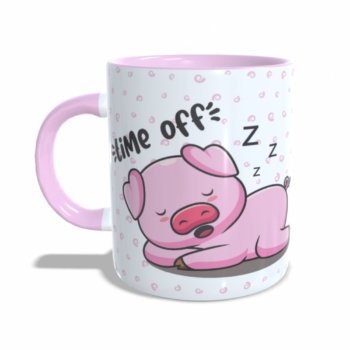 CANECA PIGGY ROSA TIME OF