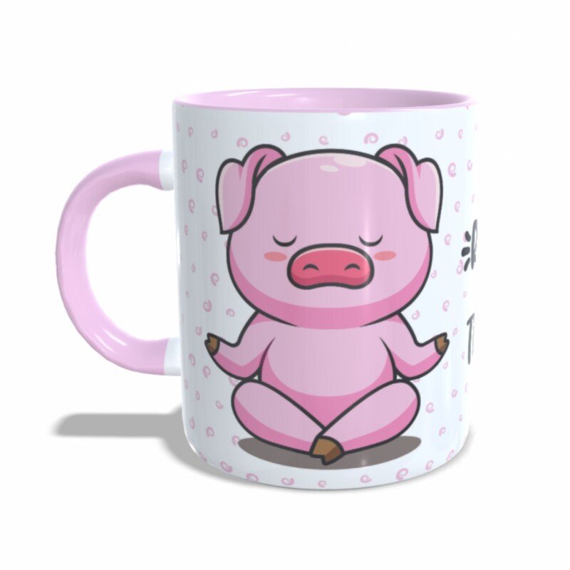 CANECA ROSA RELAX TIME  PIGGY