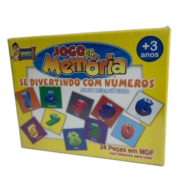 JOGO DA MEMÓRIA 24 PEÇAS NÚMEROS