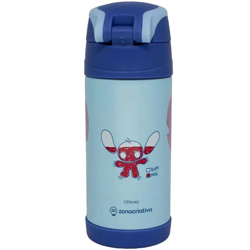 GARRAFA TOP HANDLE 350ML STITCH - Imagem 2