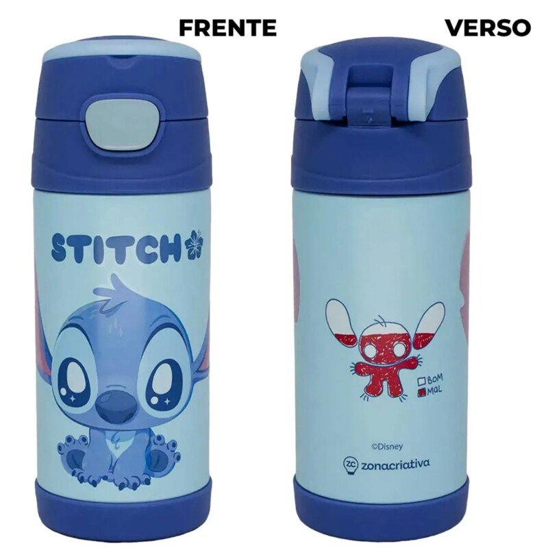 GARRAFA TOP HANDLE 350ML STITCH - Imagem 4