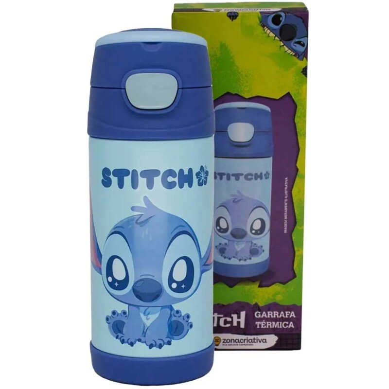 GARRAFA TOP HANDLE 350ML STITCH - Imagem 5