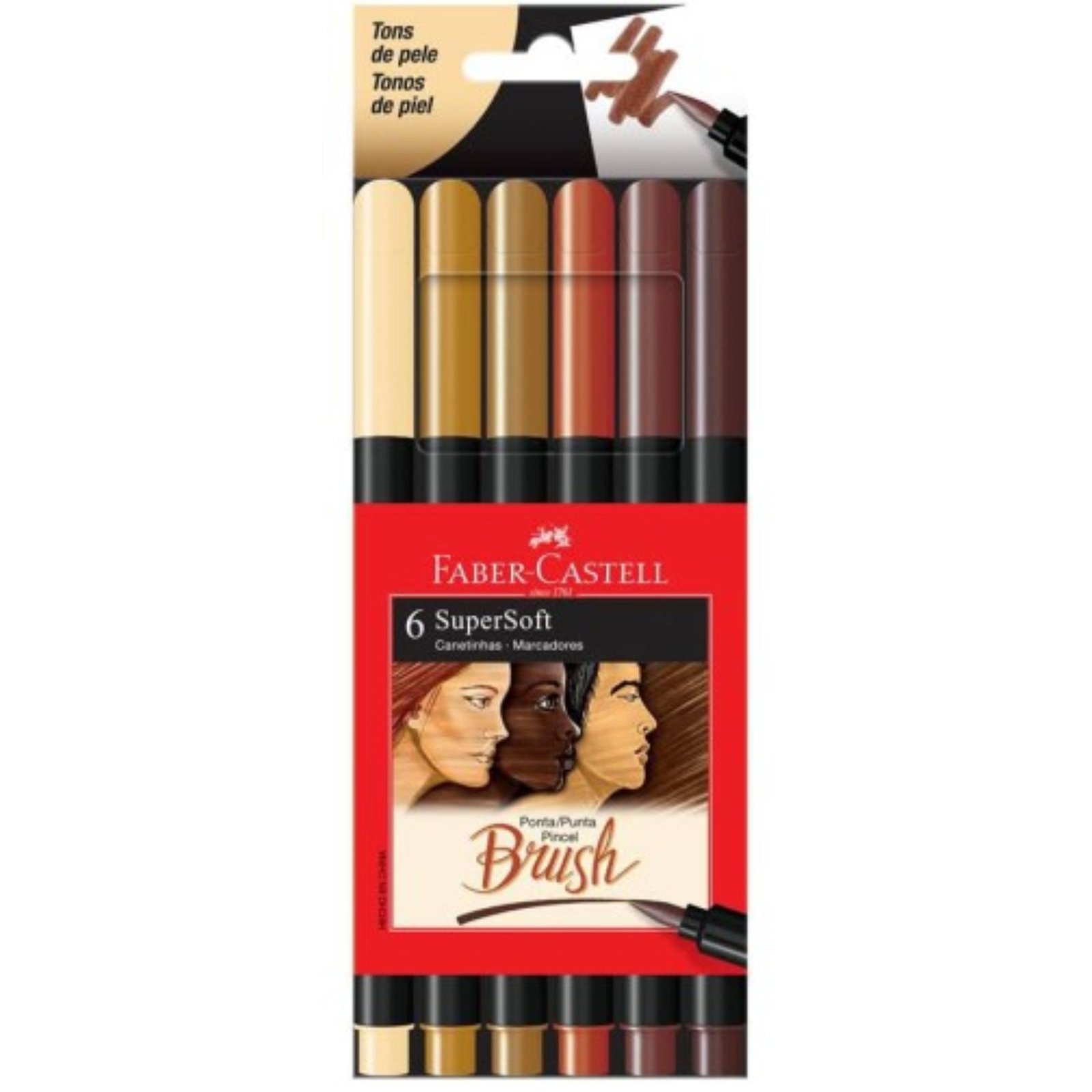 CANETA BRUSH SUPERSOFT - TONS DE PELE