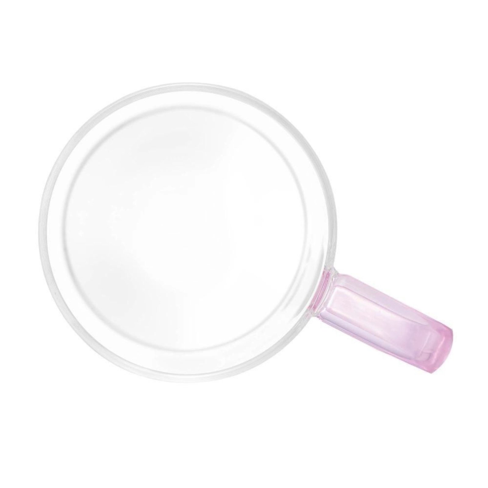 CANECA VIDRO C/ ALÇA ROSA - Imagem 2