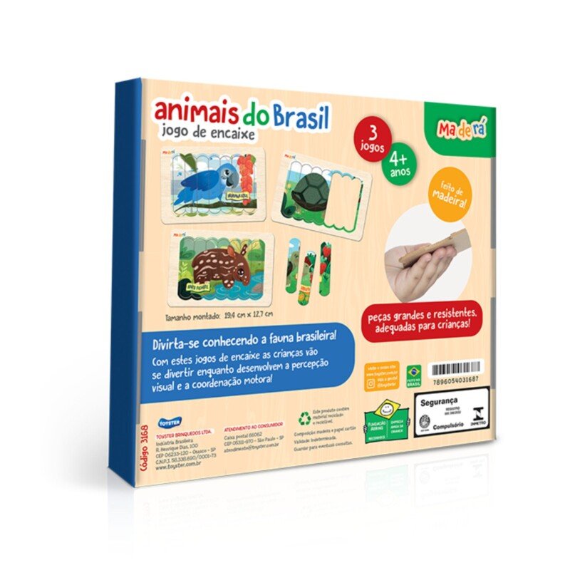 ANIMAIS DO BRASIL - JOGO DE ENCAIXE - Imagem 2