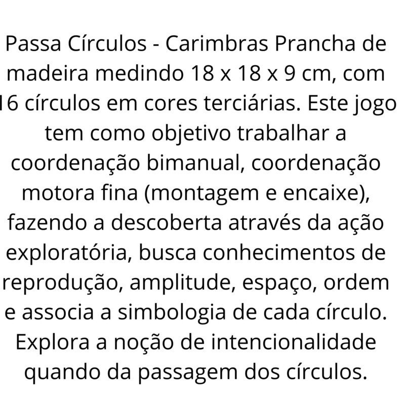 PASSA CIRCULOS 16 PEÇAS MADEIRA - Imagem 4