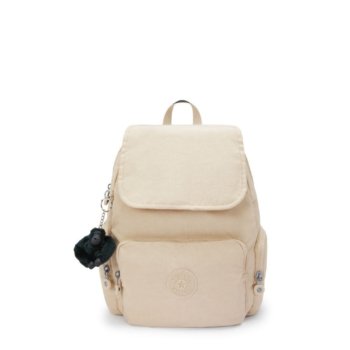 MOCHILA CITY ZIP C/ BOLSO CREME