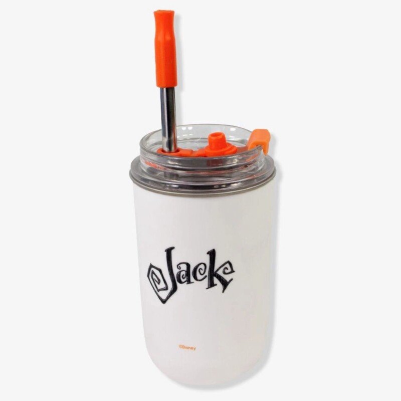 COPO NEO C/CANUDO 300ML JACK SKELLINGTON - Imagem 2