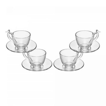 CONJUNTO COM  4 XÍCARAS DE CAFÉ DE CRISTAL ECOLÓGICO BIRD