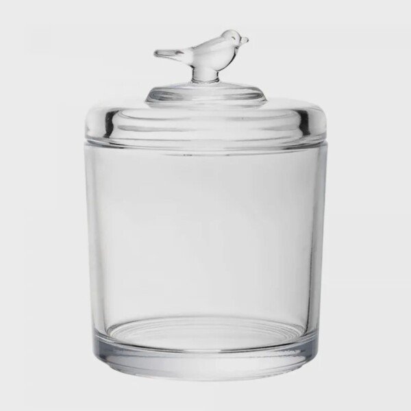 POTE DE CRISTAL ECOLÓGICO COM TAMPA BIRD