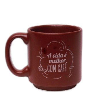 CANECA MINI TINA 100ML A VIDA É MELHOR COM CAFÉ