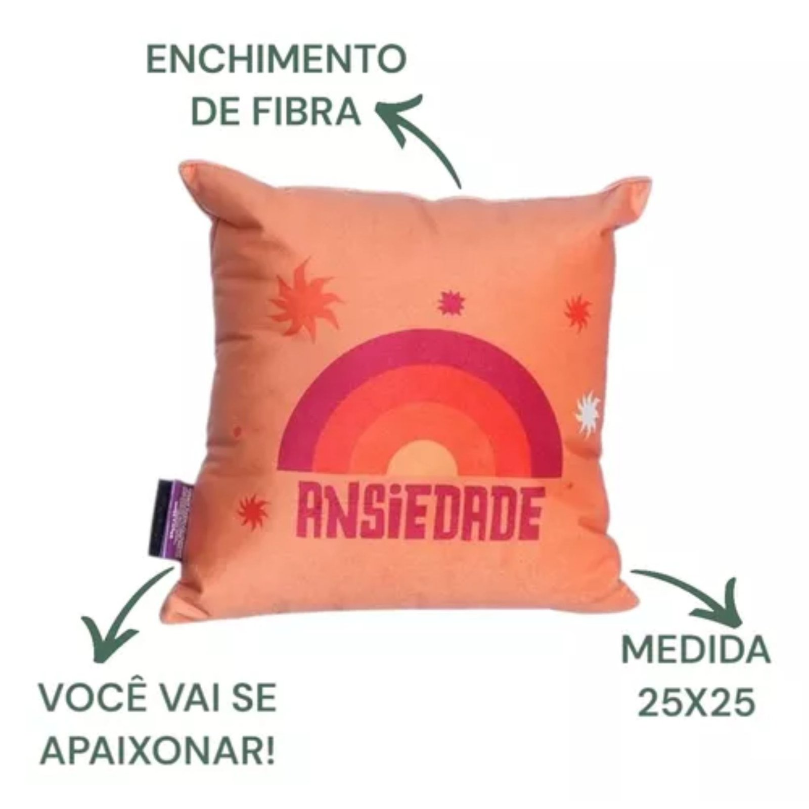 ALMOFADA 25X25 ANSIEDADE - Imagem 4