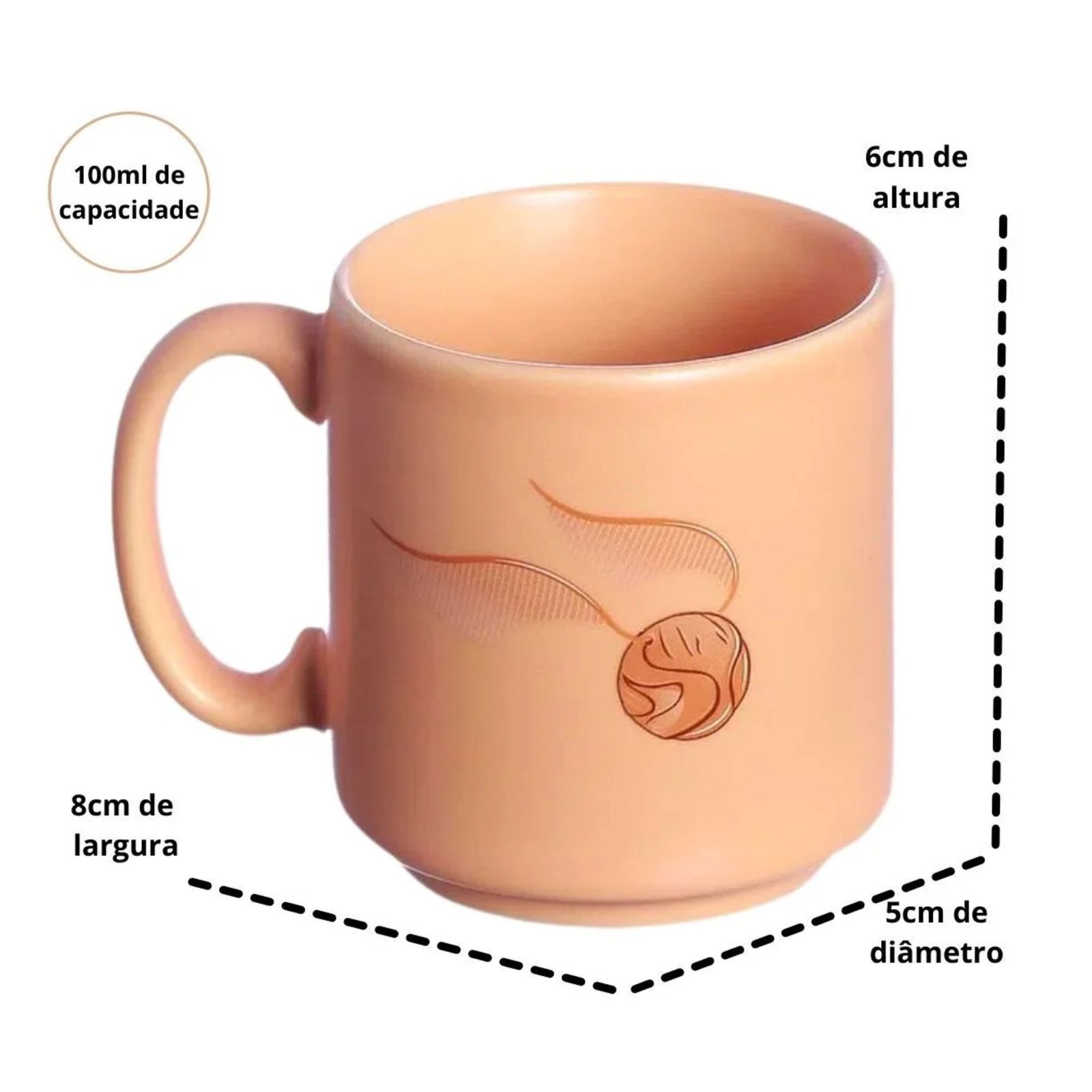 CANECA MINI HARRY POTTER - POMO DE OURO - Imagem 3