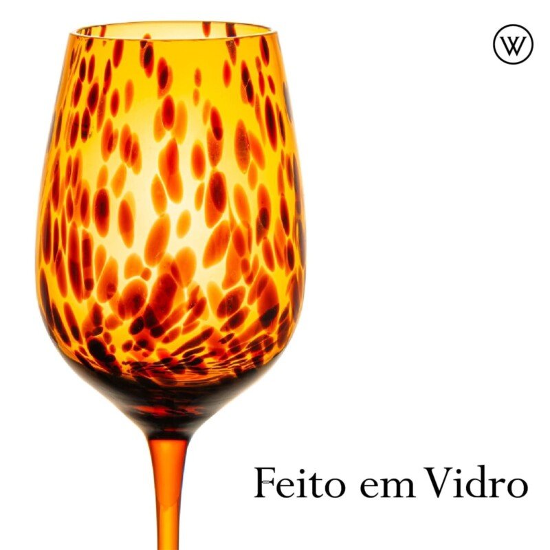 TAÇAS DE VINHO ONÇA COM 2 UNIDADES - Imagem 2