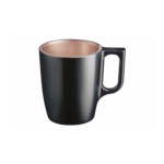 CANECA DE VIDRO OPALINO FLASHY PRETA