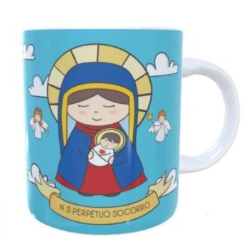 CANECA NOSSA SENHORA DO PERPÉUTO SOCORRO + MINI TERÇO