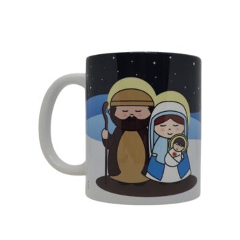 CANECA COM ABAFADOR SAGRADA FAMÍLIA
