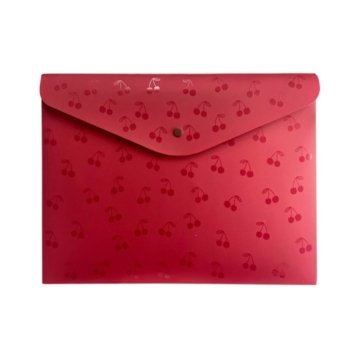 PASTA ENVELOPE COM BOTÃO A4 AROMAS CEREJA