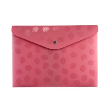 PASTA ENVELOPE COM BOTÃO A4 AROMAS MORANGO