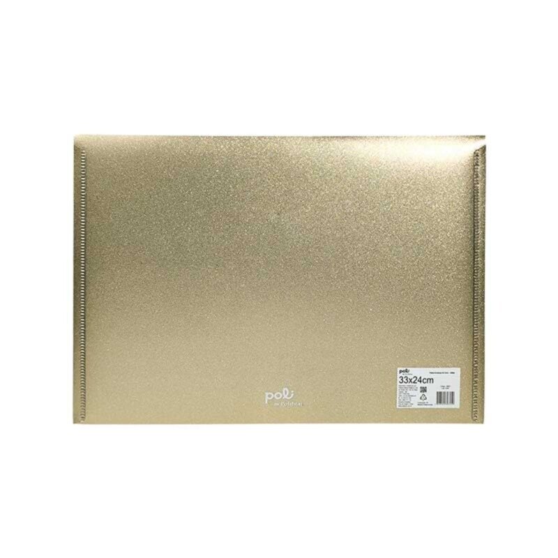 PASTA ENVELOPE COM BOTÃO OURO GLITTER - Imagem 2