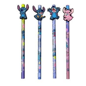 LÁPIS COM PONTEIRA STITCH