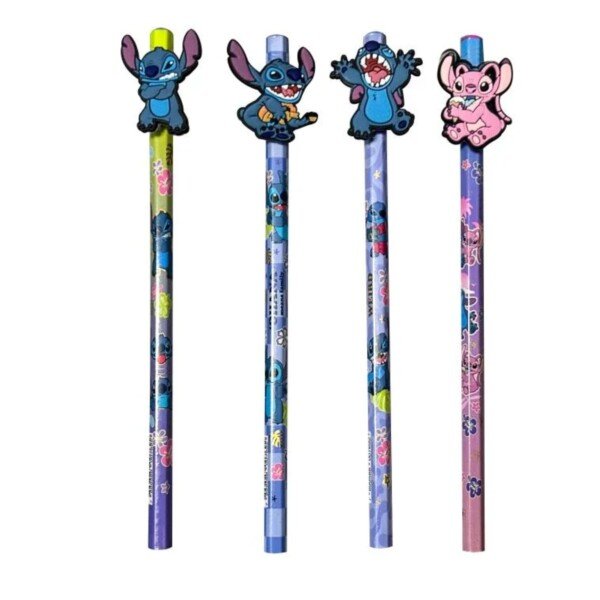 LÁPIS COM PONTEIRA STITCH