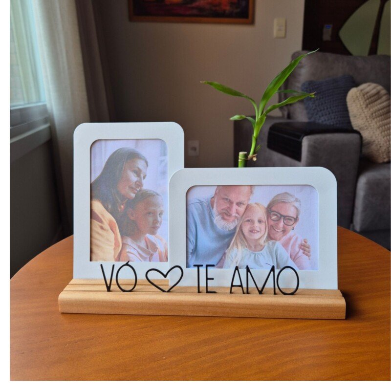 PORTA RETRATO 10X15 DUPLO VÓ TE AMO - Imagem 2