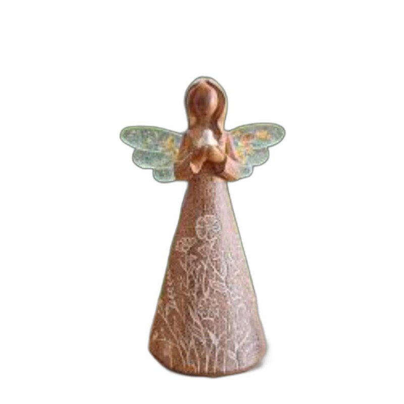 ANJO COM  ASAS E POMBINHA BRANCA