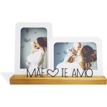 PORTA RETRATO 10X15CM DUPLO MÃE TE AMO