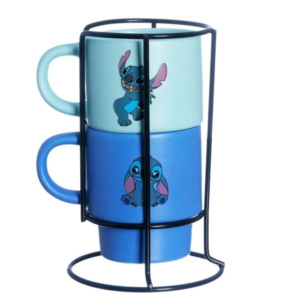 KIT CANECAS EMPILHÁVEIS STITCH