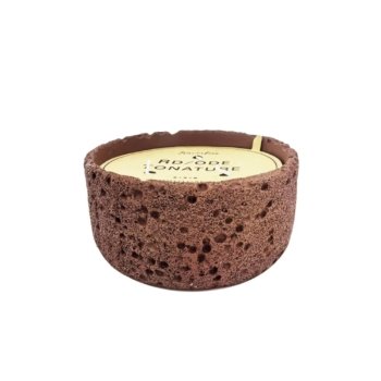 VELA AROMA POTE CIMENTO MARROM G